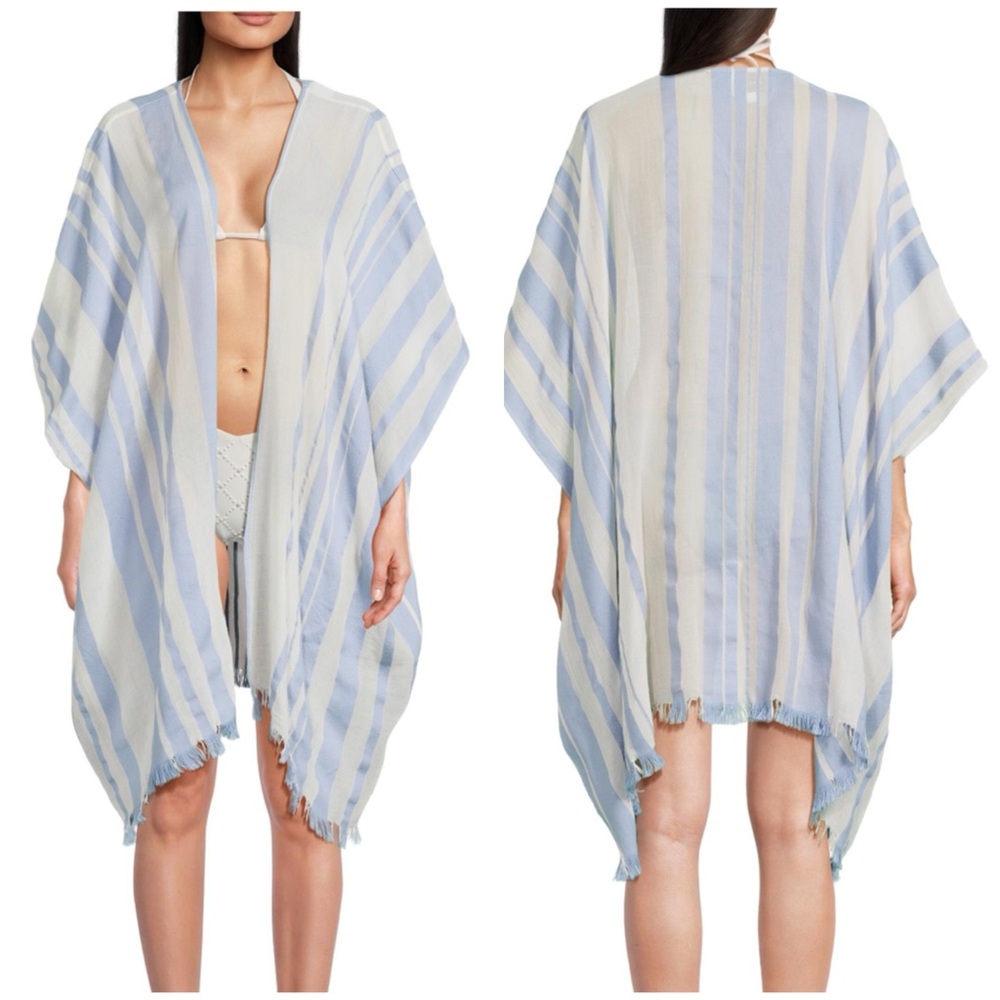 Vince Oversized Striped Cotton Caftan OSFA‎